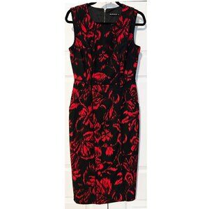 Black Halo Red and Black Sleeveless Bodycon Dress Size 6